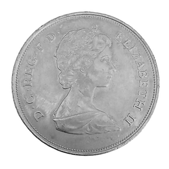 1981 Elizabeth II United Kingdom 25 New Pence Charles ampDianas Wedding Crown - Picture 2 of 4